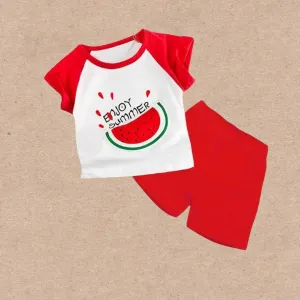 Water Melon Printed T-shirt Set